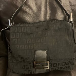 Fendi Auth Hobo Bag *Black* W Leather Strap